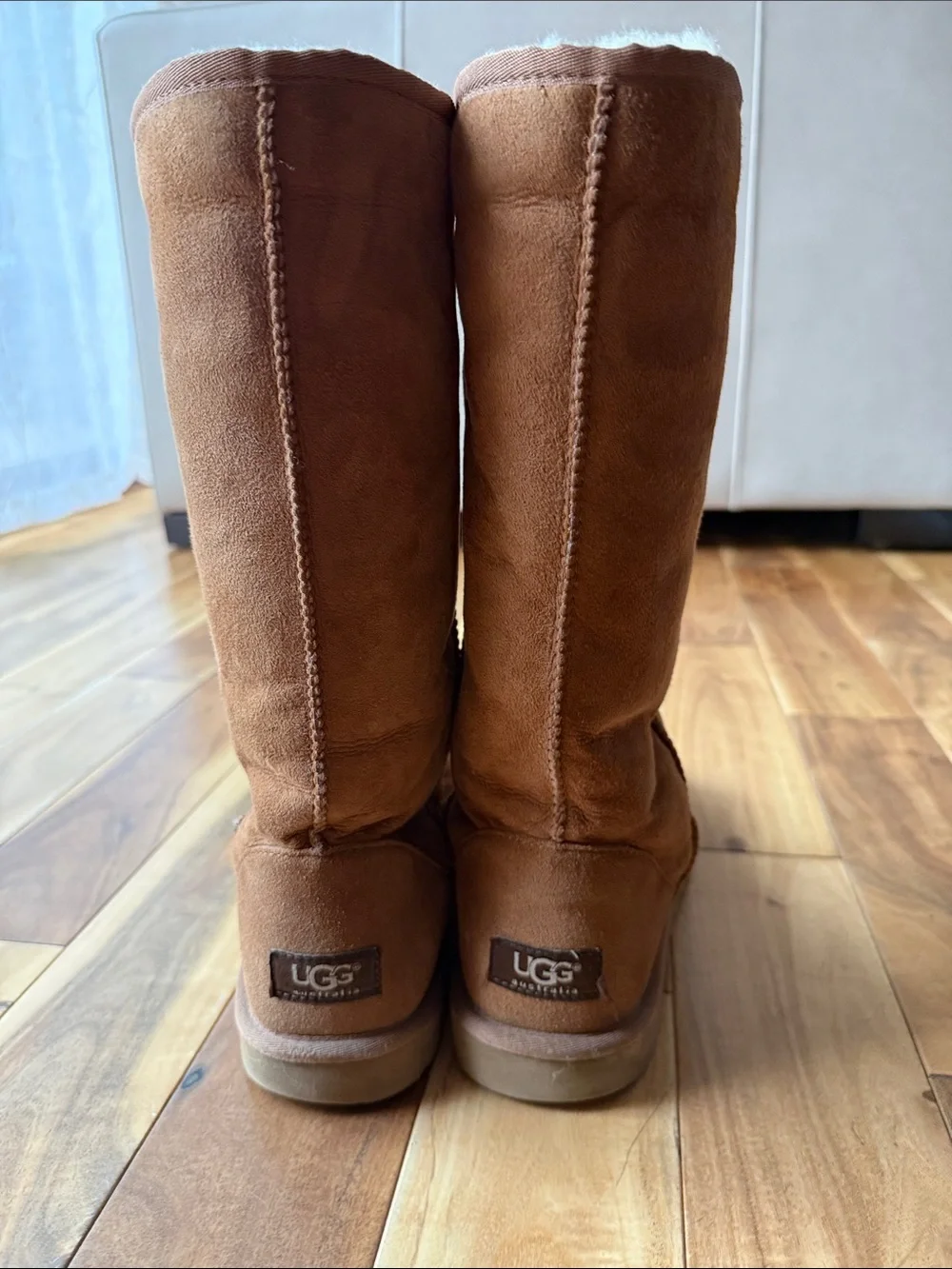 UGG Tall Suede Winter Boots in Chestnut Brown